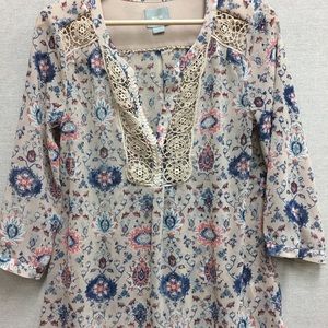 Anthropologie floral blouse
